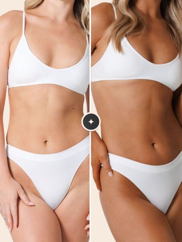 Before/After spray tan 2